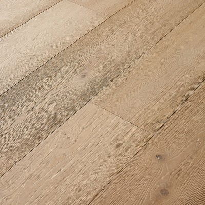 Plancher Chene Semi-Massif Ecume CS 2 - 15x220x1500/2400 - vue de profil - carresol