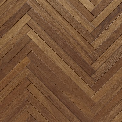 Parquet Chêne Semi-Massif Chevron Brown Fumé - Vu de face